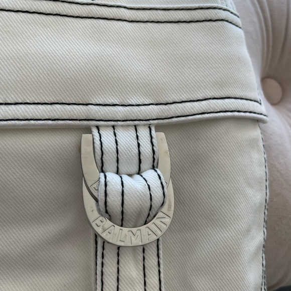 Balmain White Cargo Shorts - Picture 2 of 6